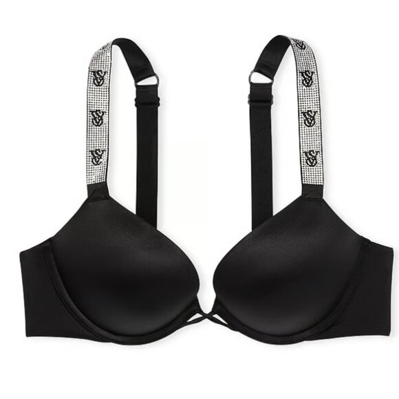 Victorias Secret Bombshell Add-2-Cups Shine Strap Push-Up Bra Size 32A - Picture 1 of 2